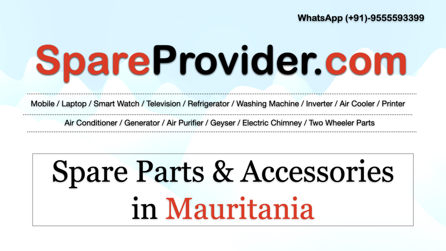 Buy Spare Parts & Accessories in Mauritania - SpareProvider.com